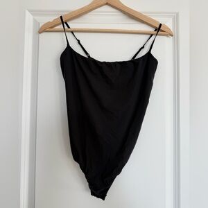 Skims Black One Piece Bodysuit Size M Adjustable Strap